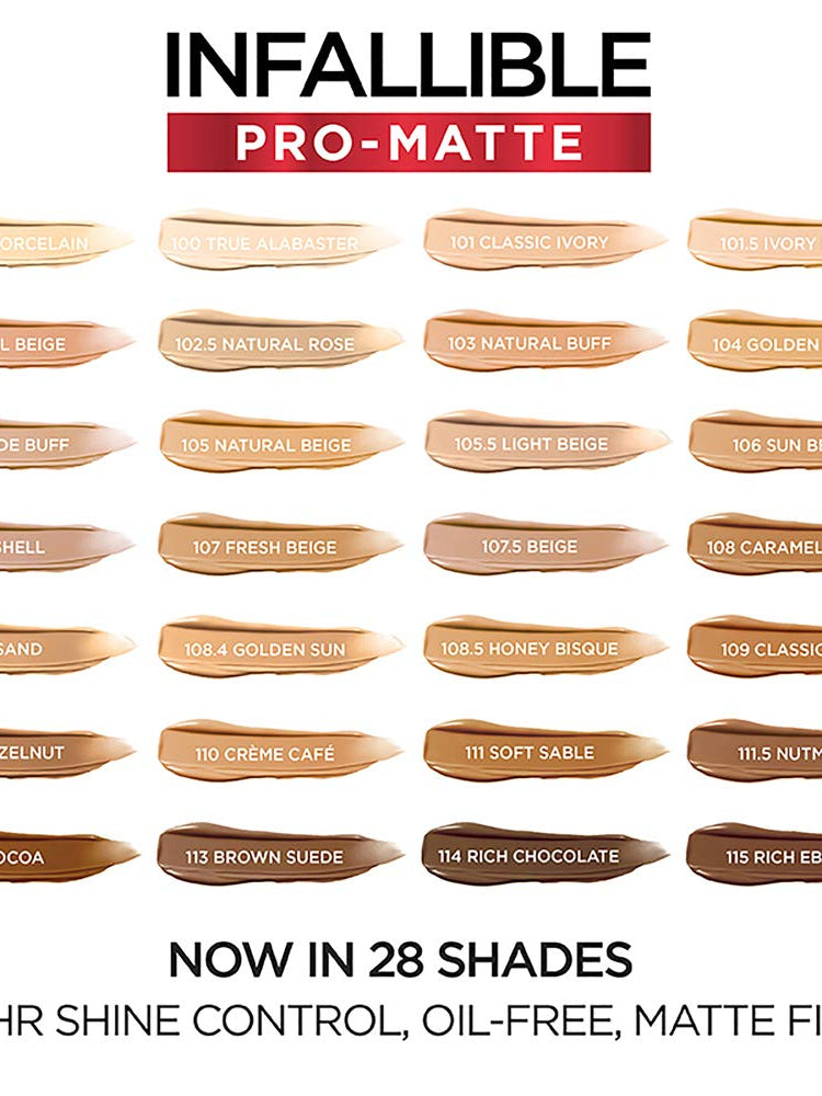 Bases Infallible Pro Mate 24HR para pieles mixtas a grasas