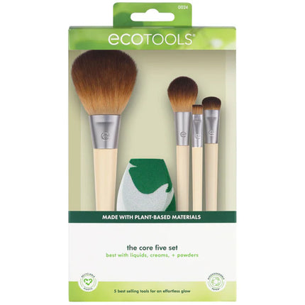 Ecotools The Core Five Makeup Brush + Sponge Set- Los 5 Basicos