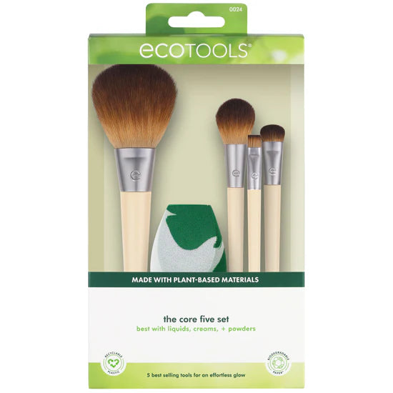 Ecotools The Core Five Makeup Brush + Sponge Set- Los 5 Basicos