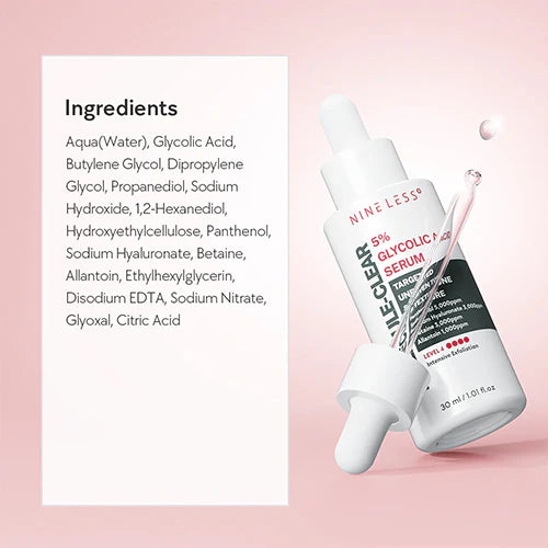 Nineless Molecule Clear 5% Glycolic Acid Serum 30ml
