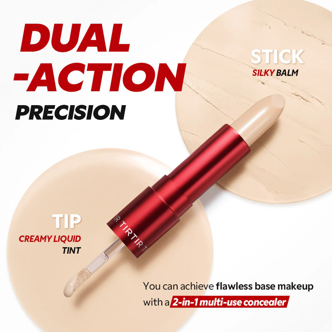 TIRTIR Glide&Hide - Corrector Textura cremosa, oculta ojeras y arrugas, fórmula dual