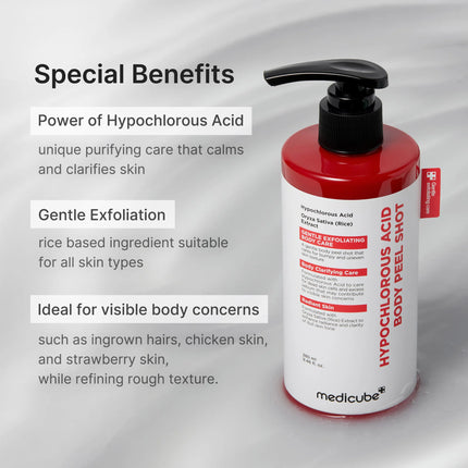 Medicube Body Peel Shot with Hypochlorous Acid – Sérum Exfoliante Corporal 150 ml
