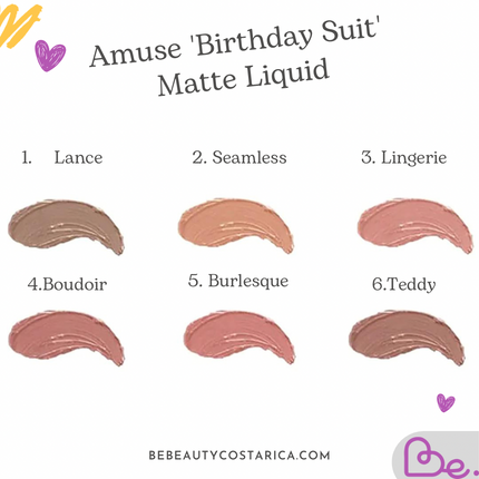 Lápiz Labial Líquido Mate Birthday Suit Amuse