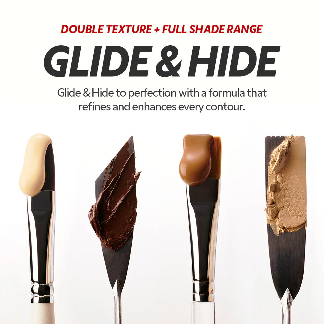TIRTIR Glide&Hide - Corrector Textura cremosa, oculta ojeras y arrugas, fórmula dual