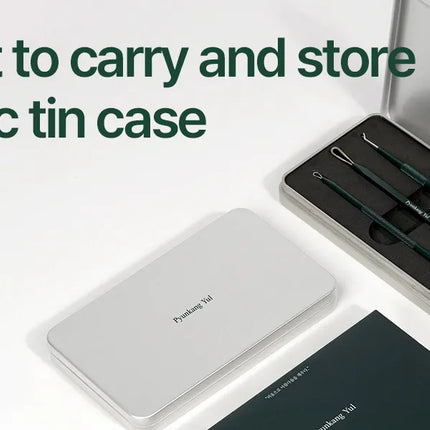 Pyunkang Yul - Pimple Extractor, estuche de estaño incluido, herramientas extractoras para eliminación de espinillas en la cara