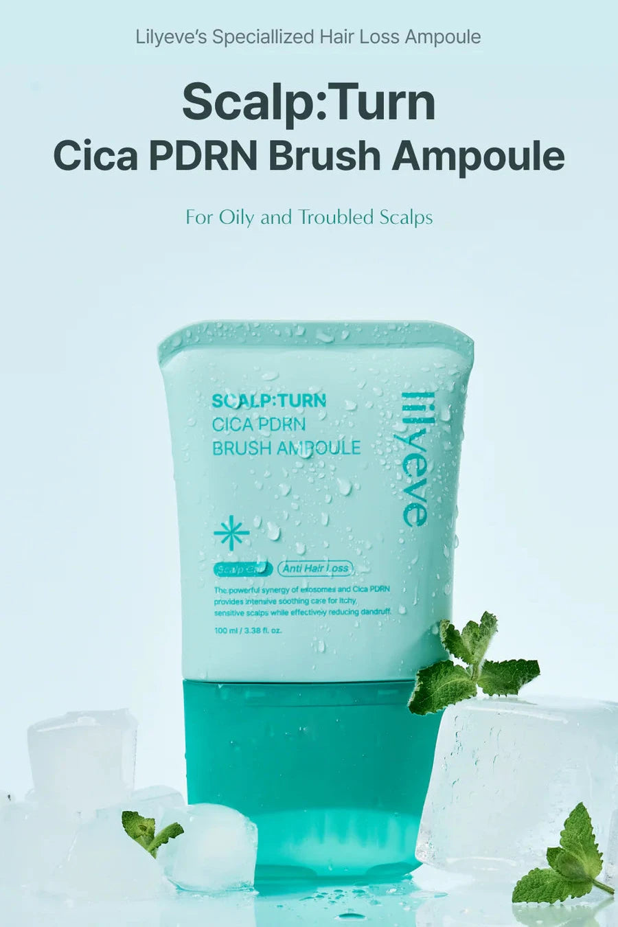 LILYEVE SCALP:TURN CICA PDRN Brush Ampoule – 100 ml