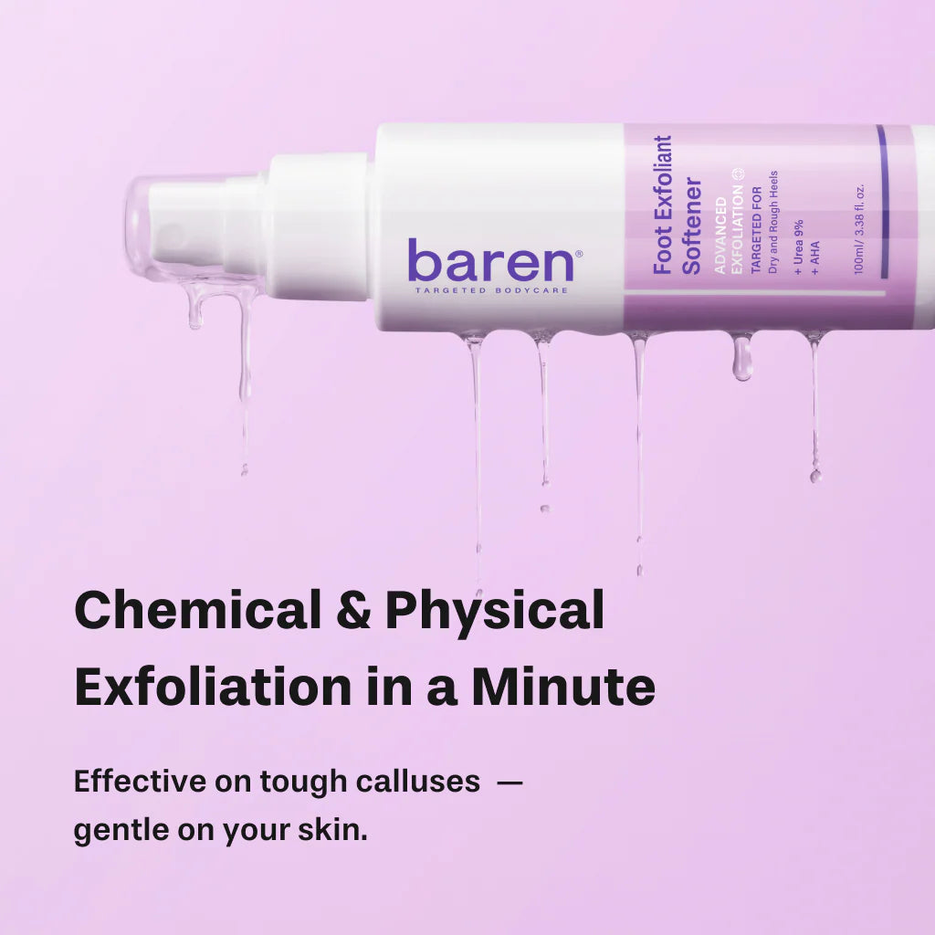 Baren Spray exfoliante para eliminar callosidades de los pies 100 ml