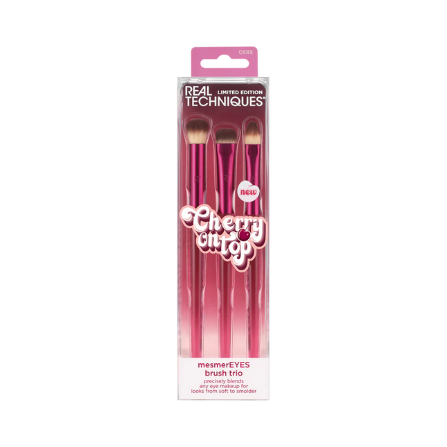 Real Techniques Trío de brochas de maquillaje MesmerEYES Cherry On Top