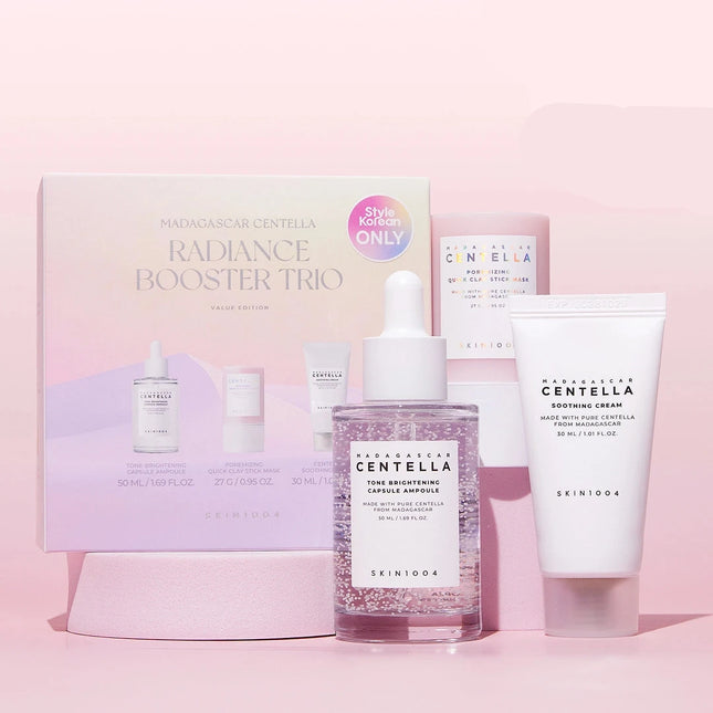 SKIN1004 Madagascar Centella Radiance Booster Trio (Ampoule + Mask + Cream)