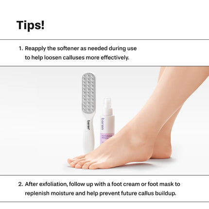 Baren Spray exfoliante para eliminar callosidades de los pies 100 ml
