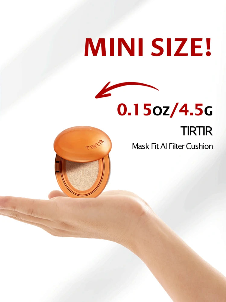Tirtir -Mini Mask Fit Ai Filter Cushion Foundation semimate 72 h cobertura 4.5g
