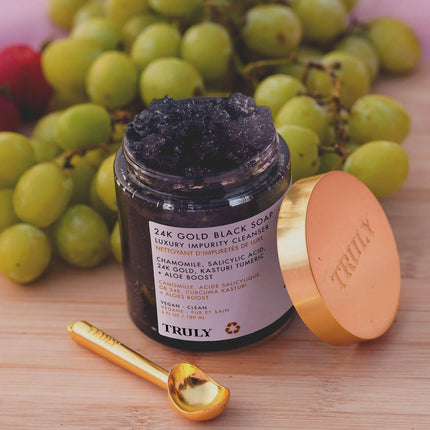 Truly 24K Gold Black Soap Luxury Impurity Cleanser