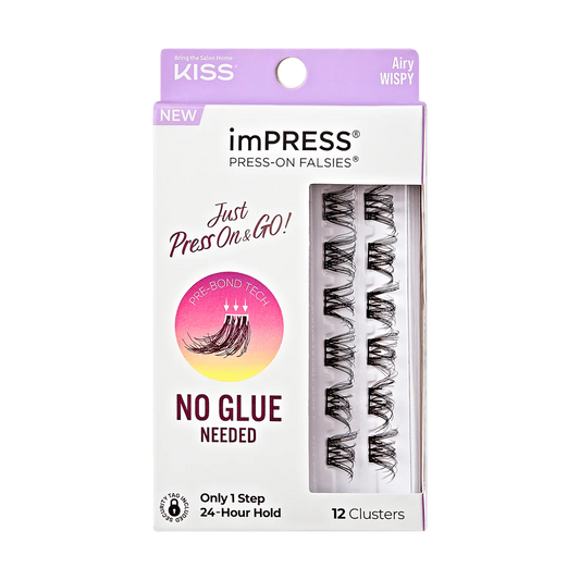 Kiss imPRESS Press-On Falsies Eyelash Clusters, Airy Wispy