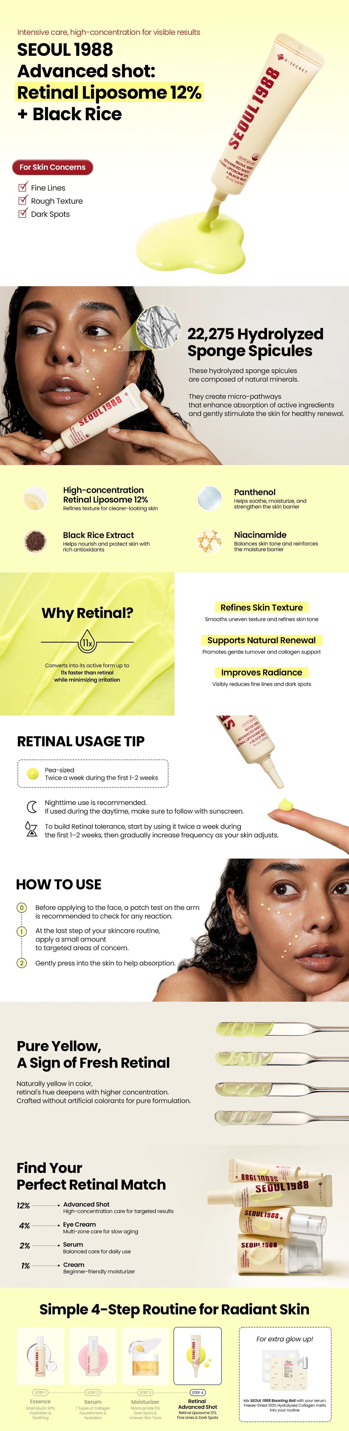 KSECRETSeoul 1988 Advanced Shot: Retinal Liposome 12% + Black Rice 15ml