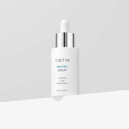 TIRTIR PHA - Suero exfoliante al 15% - Peeling hidratante Fórmula suave de PHA y LHA para pieles sensibles