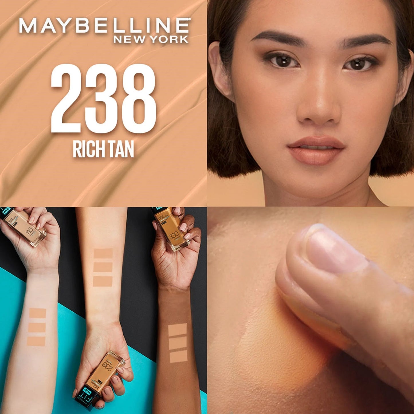 MAYBELLINE Fit Me - Base de maquillaje líquida