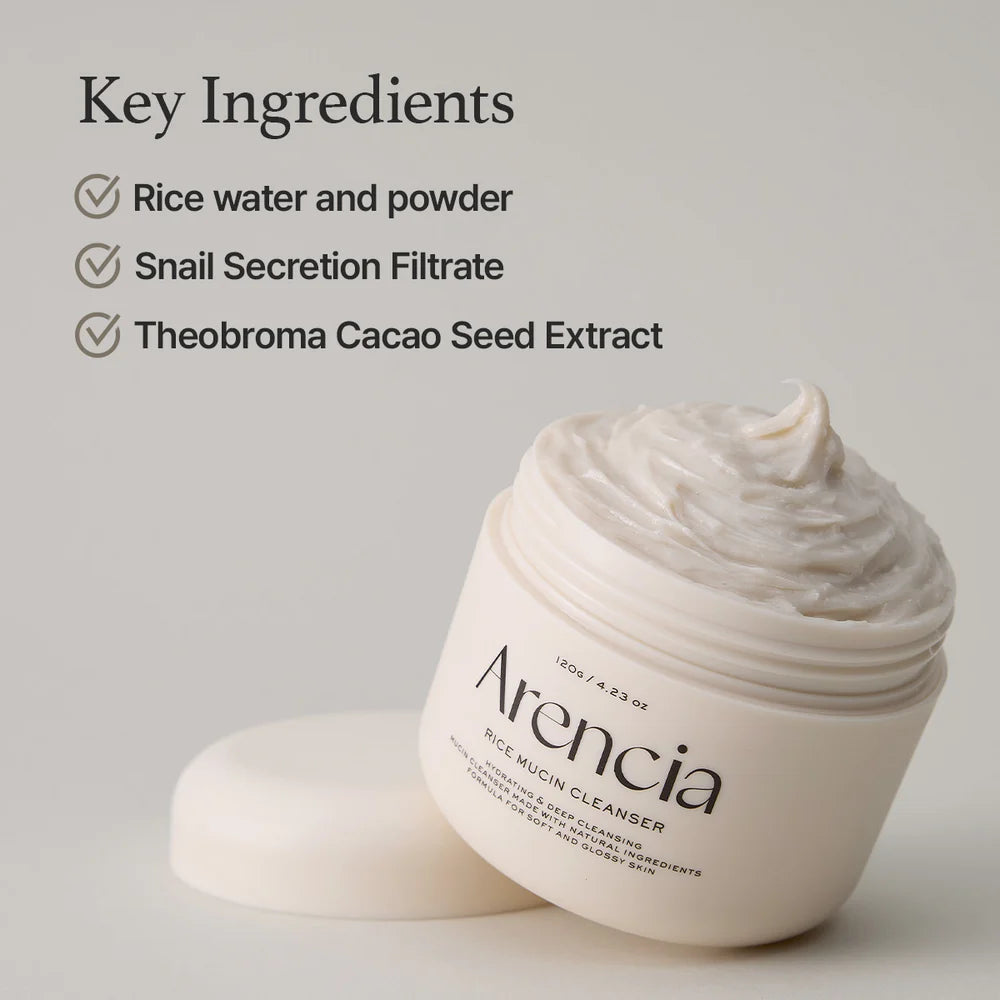 Arencia - Limpiador Facial Rice Mucin Cleanser 120g
