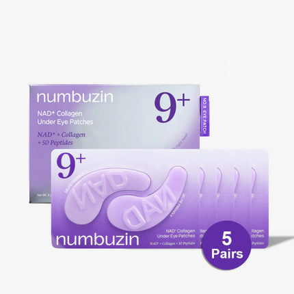 Numbuzin Parches de colágeno NAD+ n.° 9 para el contorno de ojos (5 pares)