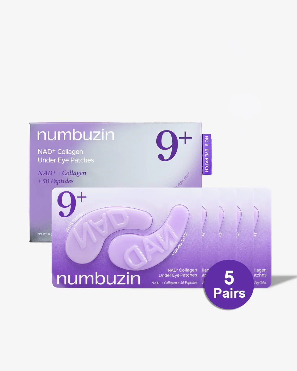 Numbuzin Parches de colágeno NAD+ n.° 9 para el contorno de ojos (5 pares)