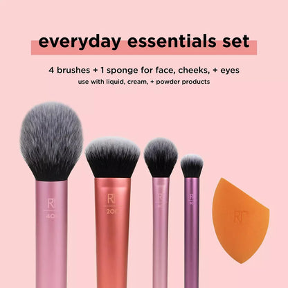 Real Techniques Everyday Essentials Makeup Brush & Sponge Set