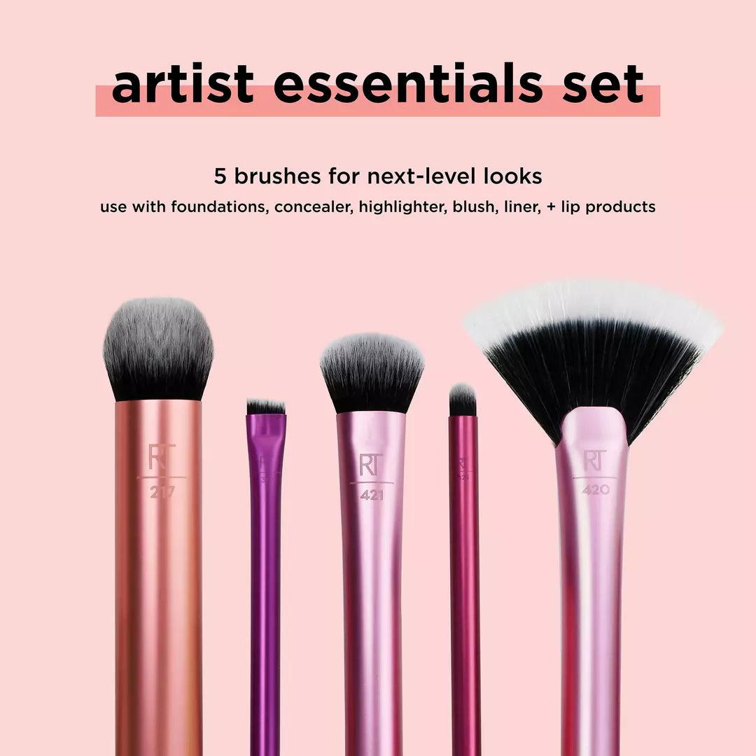Real Techniques Artist Essentials Face, Eyes, & Lips Makeup Brush Set
