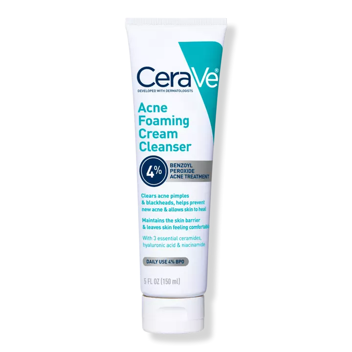 CeraVe Limpiador en crema espumosa para el acné BPO 4% para acné