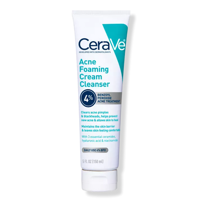 CeraVe Limpiador en crema espumosa para el acné BPO 4% para acné