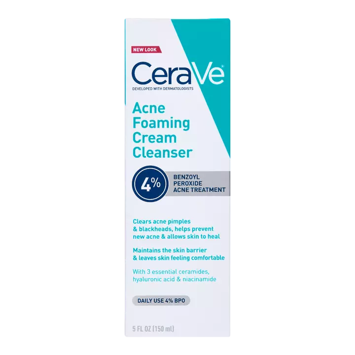 CeraVe Limpiador en crema espumosa para el acné BPO 4% para acné