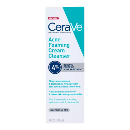 CeraVe Limpiador en crema espumosa para el acné BPO 4% para acné