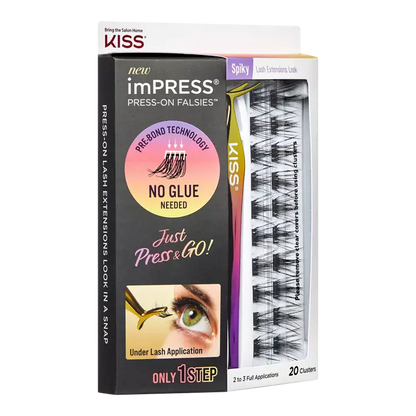 Kiss ImPRESS Press-On Falsies - Pestañas postizas, puntiagudas