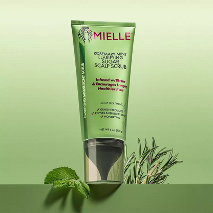 Mielle Exfoliante para cuero cabelludo con azúcar clarificante de menta y romero