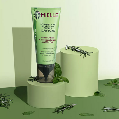 Mielle Exfoliante para cuero cabelludo con azúcar clarificante de menta y romero