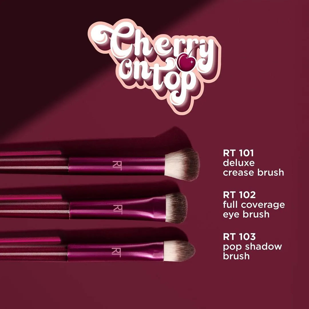 Real Techniques Trío de brochas de maquillaje MesmerEYES Cherry On Top
