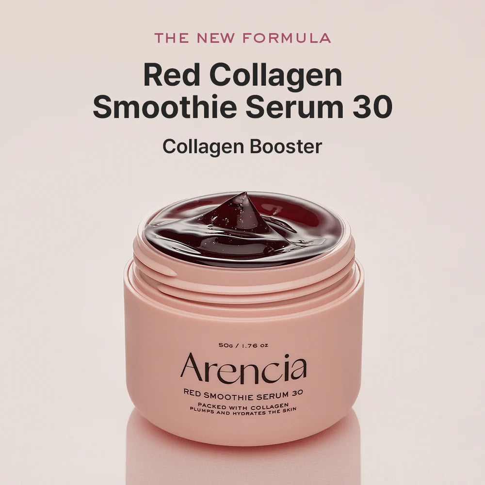 Arencia Overnight Red Smoothie Face Mask Serum, Glowing & Soothing with 30% red collagen, Niacinamide 50g