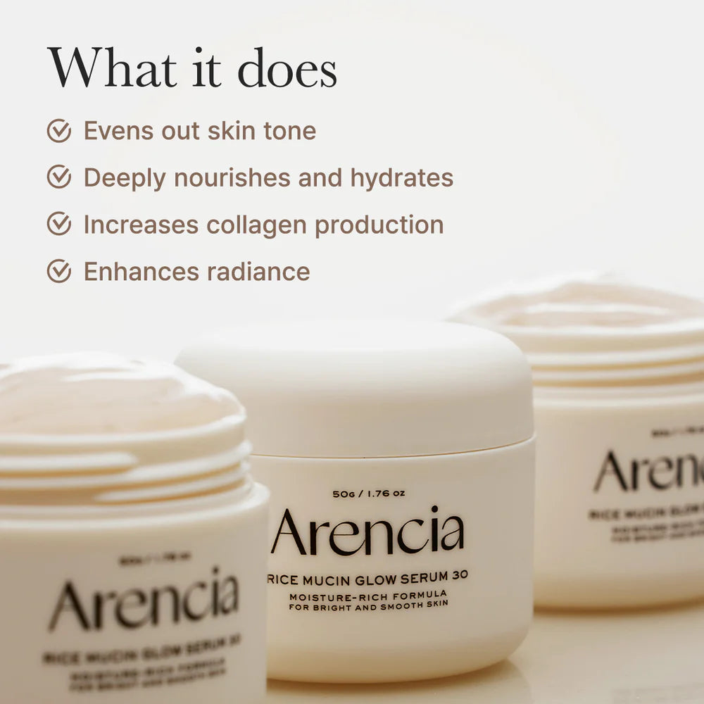 Arencia Rice Mucin Glow Overnight Serum 30 50g