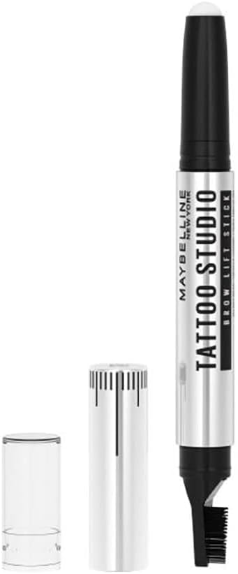 Maybelline Stick de cejas, Efecto laminado, Fórmula en cera, resultado natural, Tattoo Brow Clear (Transparente)