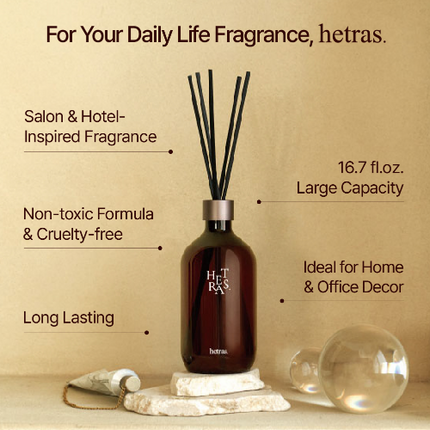 Hetras Find Nature Here Diffuser Premium juego de difusor de aceite con varillas 2ux500ml