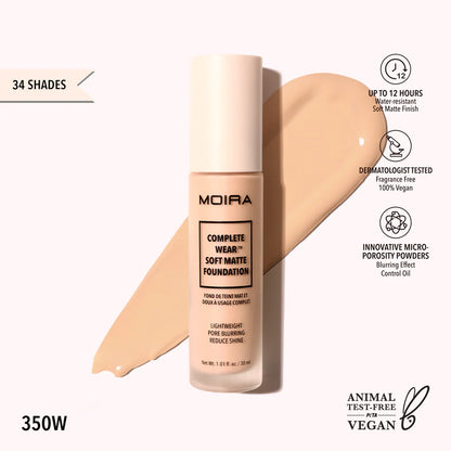 Moira  Base Complete Wear Soft Matte Foundation