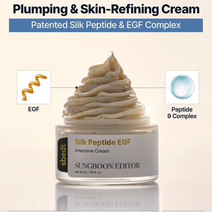 SUNGBOON EDITOR Silk Peptide EGF Intensive Cream – Crema Reafirmante con Péptidos y EGF 50 ml