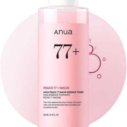 Anua Peach 77 - Tónico de niacina esencia, 8.5 fl oz, tóner iluminador 250ml
