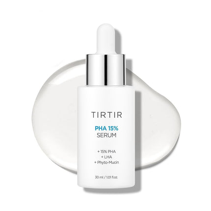 TIRTIR PHA - Suero exfoliante al 15% - Peeling hidratante Fórmula suave de PHA y LHA para pieles sensibles