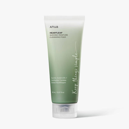 Anua Heartleaf Succinic Moisture Cleansing Foam- Limpiador facial 150ml