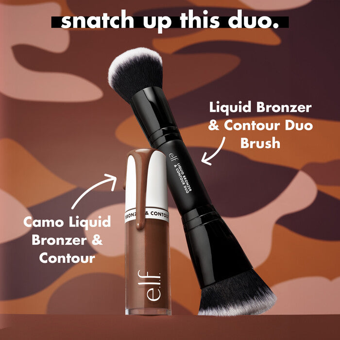 ELF Duo Brush Brocha doble para contorno y bronceador líquido