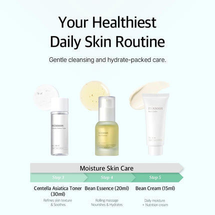 mixsoon Pure Glow Essentials Set 5 pasos para el cuidado de la piel, suave e hidratante