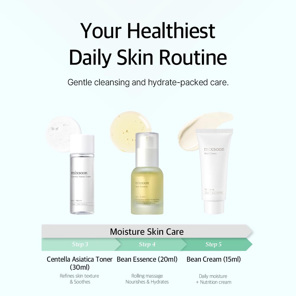 mixsoon Pure Glow Essentials Set 5 pasos para el cuidado de la piel, suave e hidratante