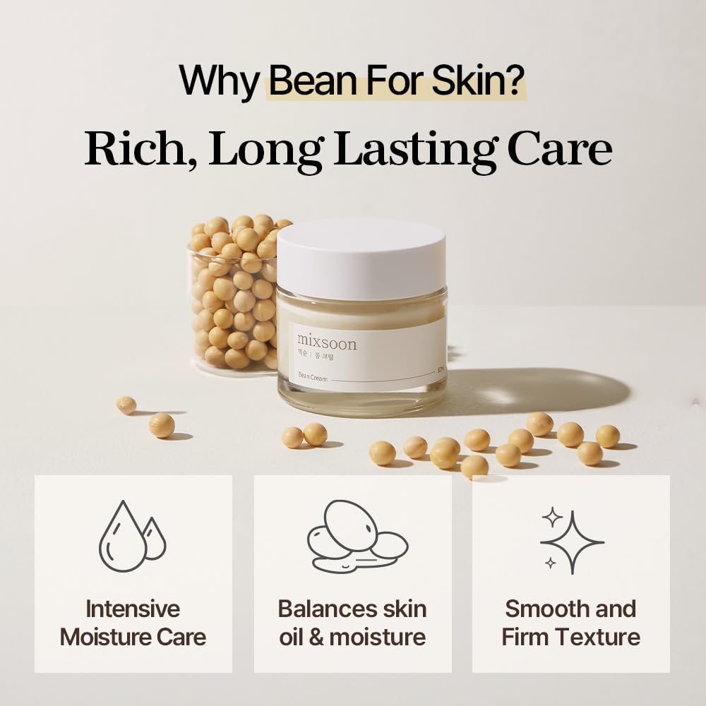 Mixsoon Bean Cream - Crema facial hidratante intensiva 50ml