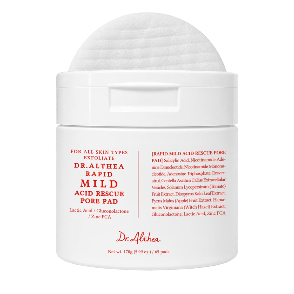 Dr. Althea Rapid Mild Acid Rescue Pore Pad 170g