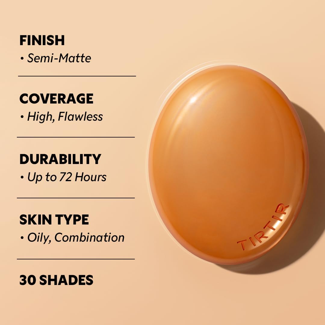 Tirtir Mask Fit Ai Filter Cushion Foundation Acabado semimate  Hasta 72 h cobertura media