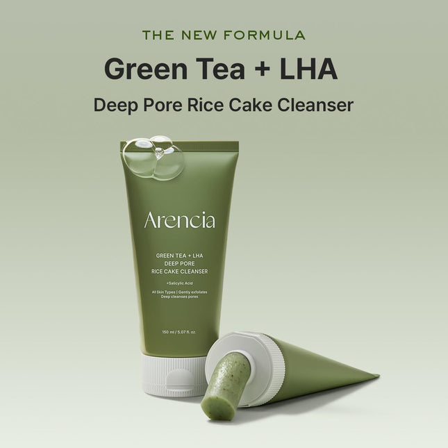 Arencia Ácido salicílico, té verde + LHA Deep Pore Rice Cake Cleanser