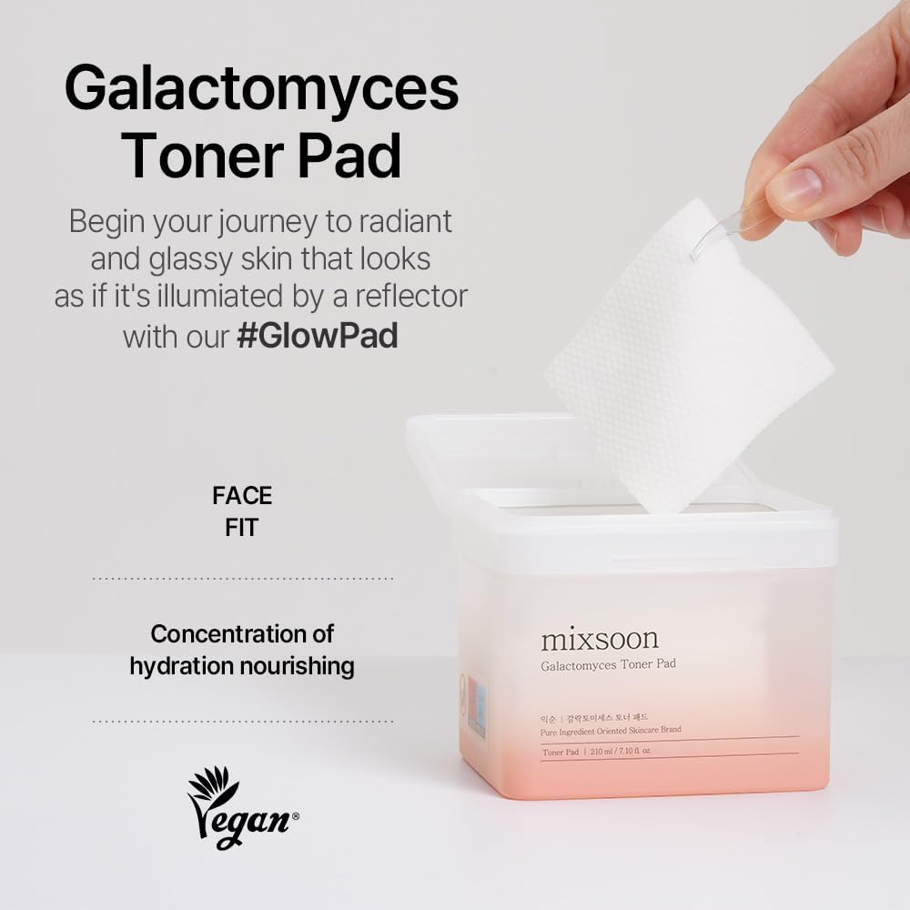 mixsoon Galactomyces - Almohadilla de tóner, nutrición fermentada, Galactomyces (60u)